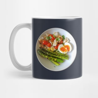 Food Chicken Salad and Asparagus Photo Mug